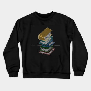 Book Stack Sketch Crewneck Sweatshirt